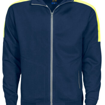 Projob-Vetements de travail-Sweats & Sweaters-2123 SWEATSHIRT FULL ZIP BANDES FLUO