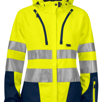 Projob-Vetements de travail-Softshell-6423 PARKA HV SOFTSHELL FEMME - EN ISO 20471 CLASSE 3/2