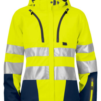 Projob-Vetements de travail-Softshell-6424 PARKA HV SOFTSHELL DOUBLEE FEMME - EN ISO 20471 CLASSE 3/2