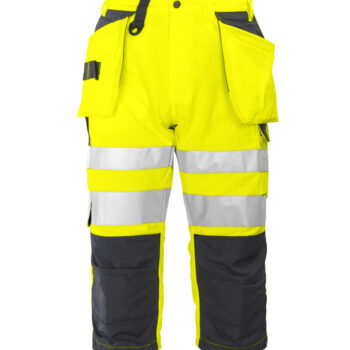 Projob-Vetements de travail-Pantalons-6510 PANTACOURT POLYCOTON LAVAGE 60°  POCHES FLOTTANTES + CORDURA® - EN ISO 20471 CLASSE 2