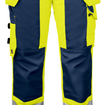 Projob-Vetements de travail-Pantalons-6519 PANTALON FEMME POLYCOTON LAVAGE 60°  POCHES FLOTTANTES + CORDURA - EN ISO 20471 CLASSE 2