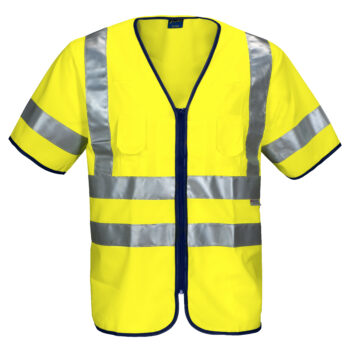 Projob-Vetements de travail-Vestes de sécurité-6707 GILET PRIO FULL ZIP  MANCHES COURTES  - HV EN ISO 20471 CLASSE 3