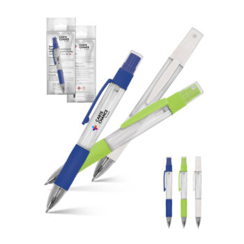 STYLO BILLE AVEC VAPORISATEUR 4 ml SOLUTION HYDROALCOOLIQUE-Stylos et écriture-Stylo écriture bleue1